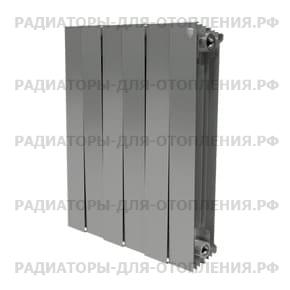 Радиатор биметаллический Royal Thermo PianoForte 500 / Silver Satin / 4 секции